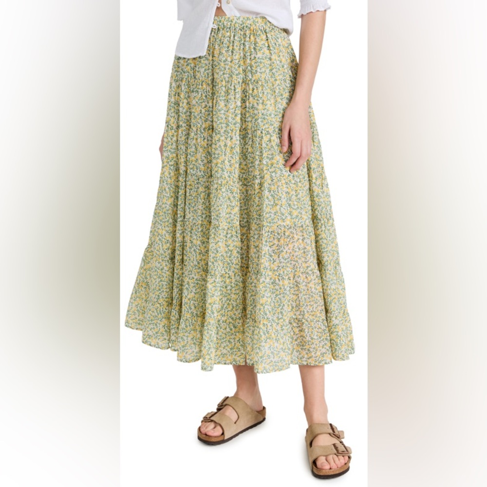 Xirena Sera Skirt Floral Yellow and Green Women's Skirt